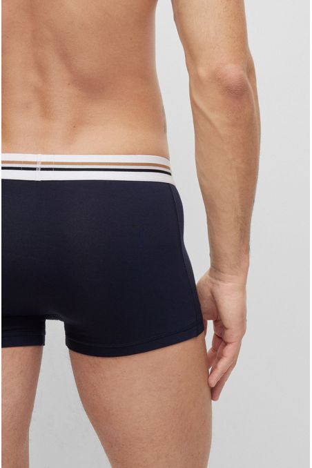 PAQUETE DE 3 CALZONCILLOS CON ELÁSTICO Y LOGO HOMBRE