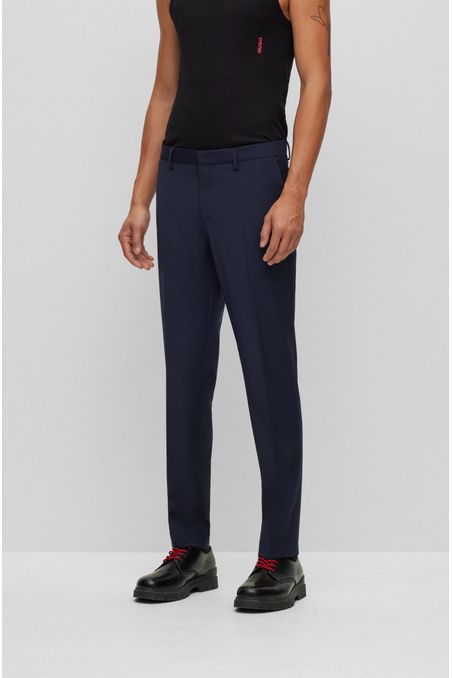 PANTALÓN SLIM FIT FORMALES DE CORTE RECTILÍNEO HOMBRE