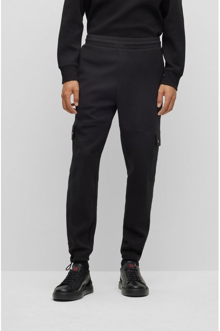 PANTS RELAXED FIT ESTILO CARGO EN MEZCLA DE ALGODÓN CON LOGO HOMBRE
