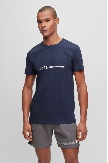 POLO DE PLAYA REGULAR FIT DE ALGODÓN CON PROTECCIÓN UV HOMBRE
