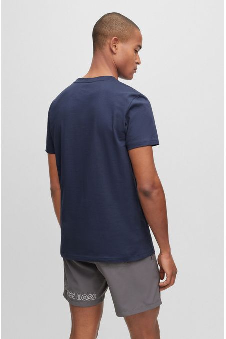 POLO DE PLAYA REGULAR FIT DE ALGODÓN CON PROTECCIÓN UV HOMBRE