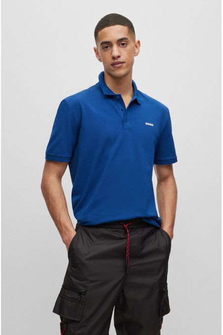 POLO PIQUÉ REGULAR FIT DE ALGODÓN CON ESTAMPADO CON LOGO HOMBRE