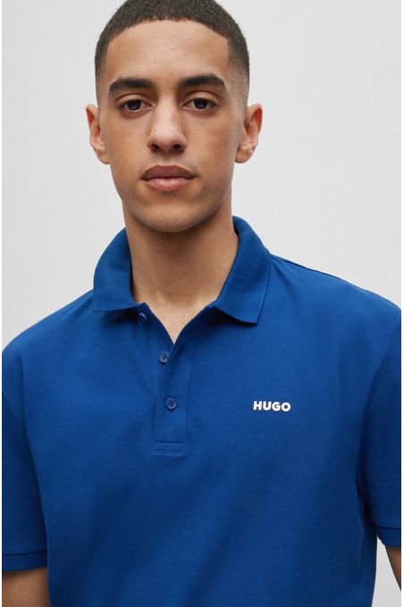POLO PIQUÉ REGULAR FIT DE ALGODÓN CON ESTAMPADO CON LOGO HOMBRE