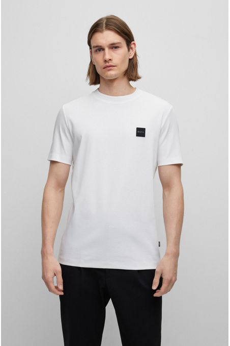 POLO REGULAR FIT DE ALGODÓN CON INSIGNIA DE LOGO HOMBRE