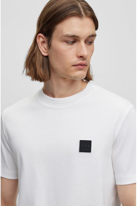 POLO REGULAR FIT DE ALGODÓN CON INSIGNIA DE LOGO HOMBRE