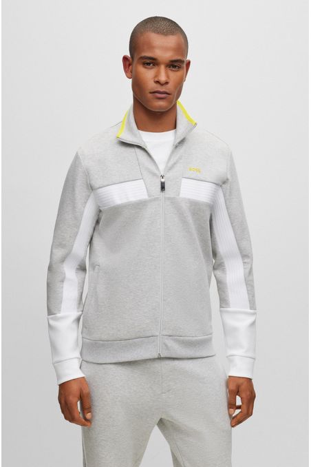 CASACA DE BUZOS REGULAR FIT CON CREMALLERA DE ALGODÓN HOMBRE