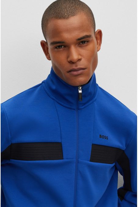 CASACA DE BUZOS REGULAR FIT CON CREMALLERA DE ALGODÓN HOMBRE
