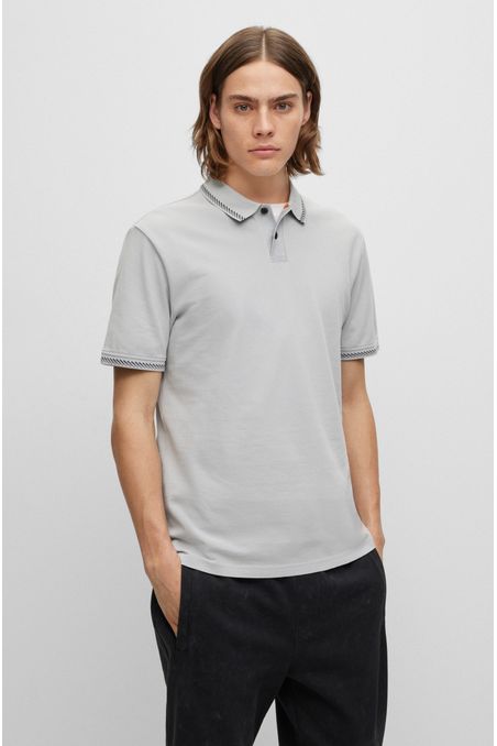 POLO PIQUÉ REGULAR FIT DE ALGODÓN CON DETALLES HOMBRE