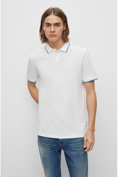 POLO PIQUÉ REGULAR FIT DE ALGODÓN CON DETALLES HOMBRE