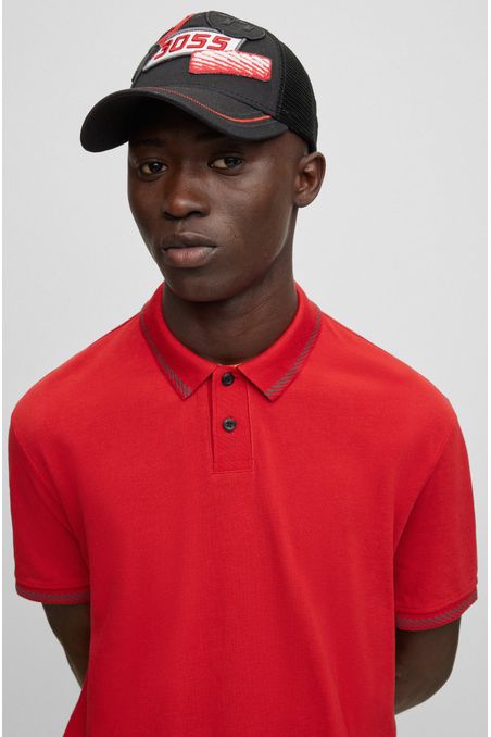 POLO PIQUÉ REGULAR FIT DE ALGODÓN CON DETALLES HOMBRE
