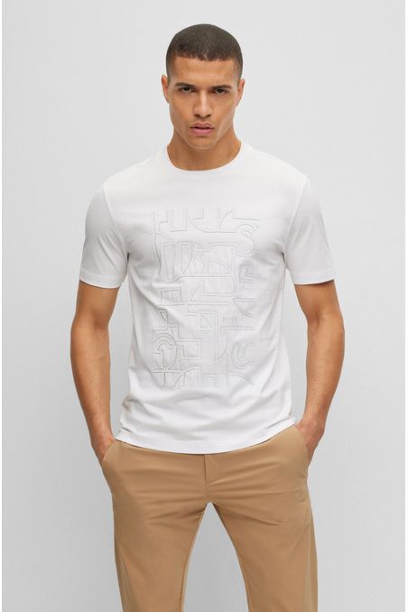 POLO REGULAR FIT DE ALGODÓN CON ESTAMPADO HOMBRE