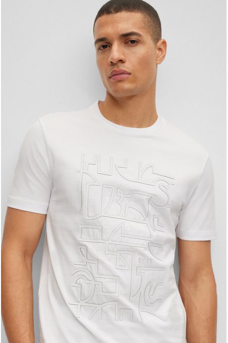 POLO REGULAR FIT DE ALGODÓN CON ESTAMPADO HOMBRE