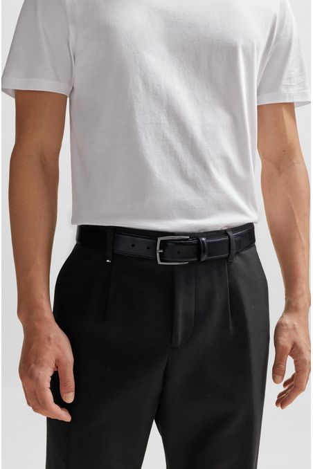 CINTURÓN DE PIEL CON DETALLE DE COSTURAS HOMBRE