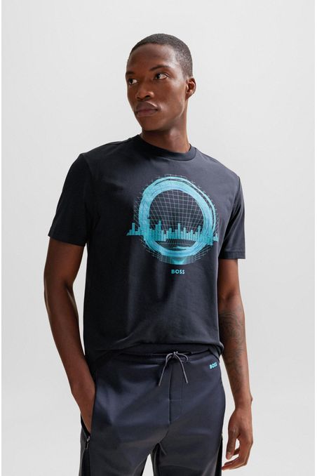 POLO REGULAR FIT DE ALGODÓN CON ILUSTRACIÓN HOMBRE