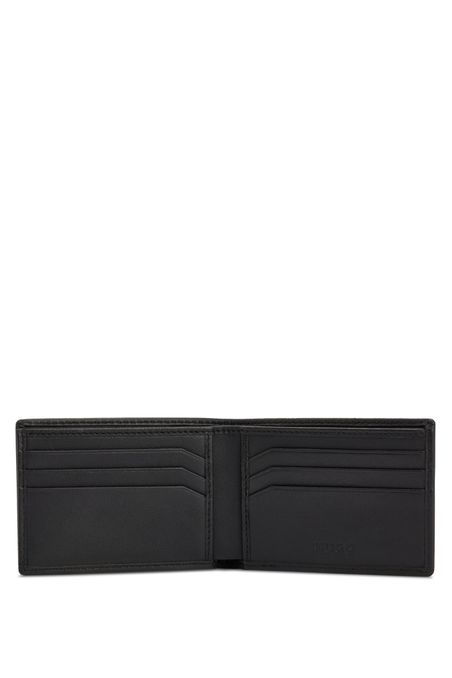 BILLETERA DE PIEL CON HERRAJES DE LOGO HOMBRE