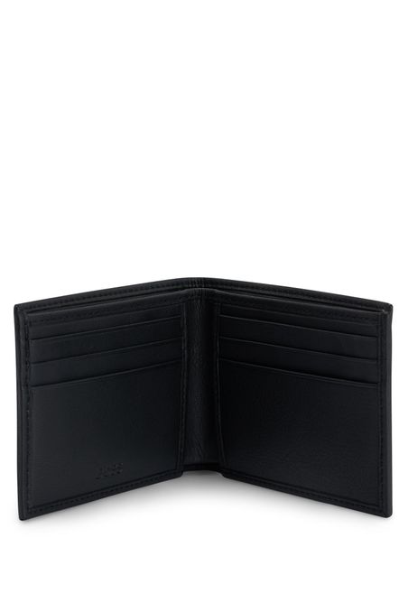BILLETERA DE PIEL CON LOGO GRABADO HOMBRE