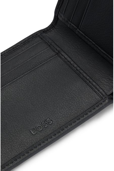 BILLETERA DE PIEL CON LOGO GRABADO HOMBRE