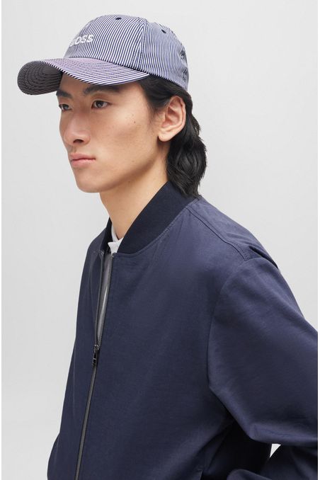 GORRA CON LOGO BORDADO DE ALGODÓN HOMBRE