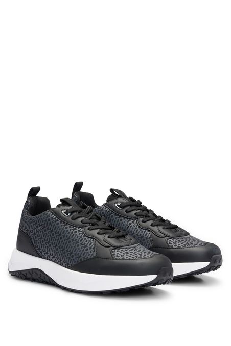 ZAPATILLAS DE DIFERENTES MATERIALES CON DETALLES DE LOGO HOMBRE
