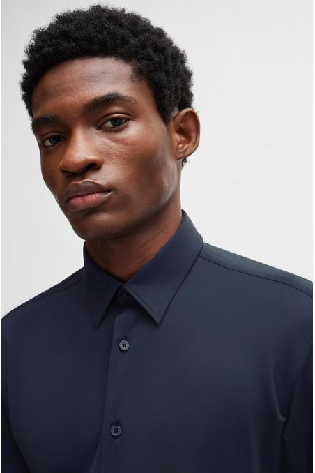 CAMISA SLIM FIT DE PUNTO ELÁSTICO HOMBRE
