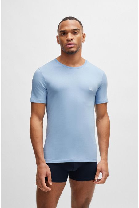 PAQUETE DE TRES POLOS INTERIORES REGULAR FIT EN PUNTO DE ALGODÓN HOMBRE