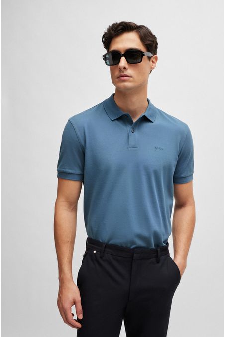 POLO PIQUÉ REGULAR FIT DE ALGODÓN CON LOGO BORDADO HOMBRE