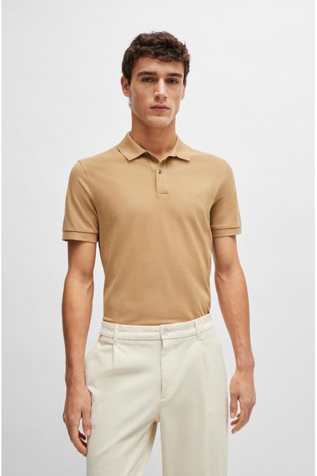 POLO PIQUÉ REGULAR FIT DE ALGODÓN CON LOGO BORDADO HOMBRE