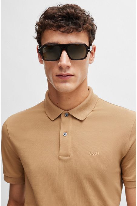 POLO PIQUÉ REGULAR FIT DE ALGODÓN CON LOGO BORDADO HOMBRE