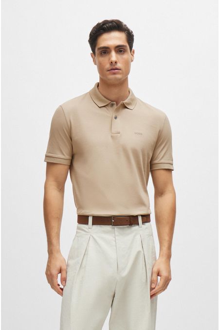 POLO PIQUÉ REGULAR FIT DE ALGODÓN CON LOGO BORDADO HOMBRE