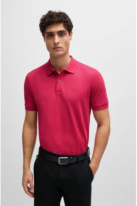POLO PIQUÉ REGULAR FIT DE ALGODÓN CON LOGO BORDADO HOMBRE