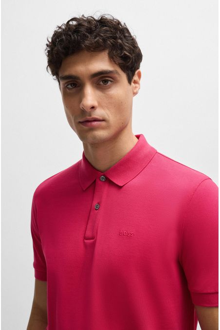 POLO PIQUÉ REGULAR FIT DE ALGODÓN CON LOGO BORDADO HOMBRE