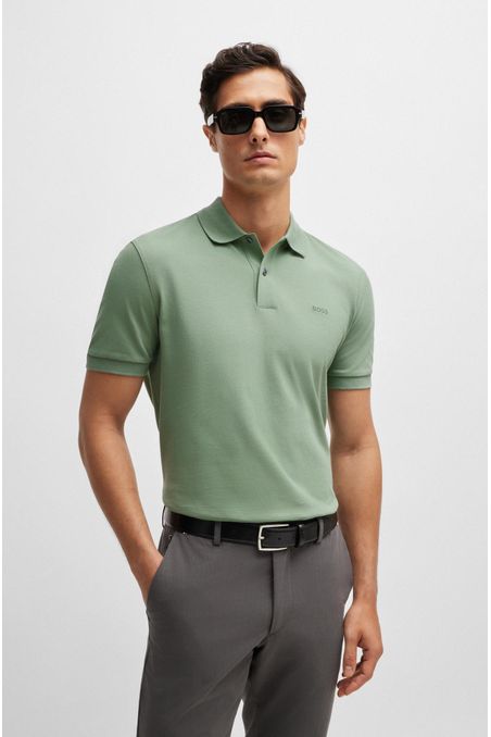 POLO PIQUÉ REGULAR FIT DE ALGODÓN CON LOGO BORDADO HOMBRE