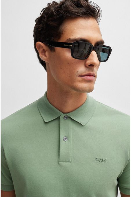 POLO PIQUÉ REGULAR FIT DE ALGODÓN CON LOGO BORDADO HOMBRE