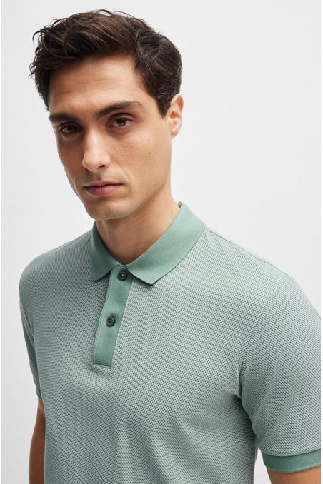 POLO PIQUÉ SLIM FIT DE ALGODÓN EN DOS TONOS HOMBRE