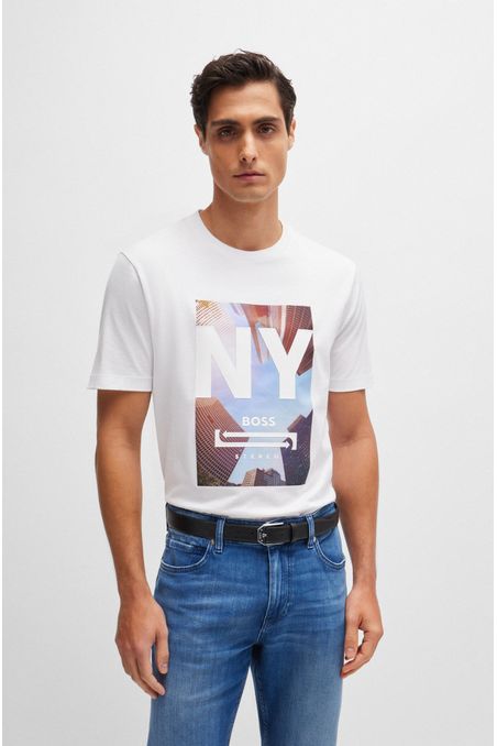 POLO REGULAR FIT DE ALGODÓN CON ILUSTRACIÓN HOMBRE