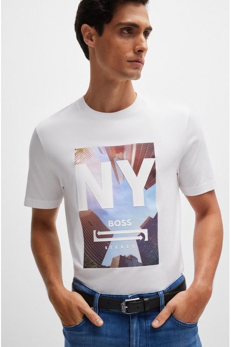 POLO REGULAR FIT DE ALGODÓN CON ILUSTRACIÓN HOMBRE