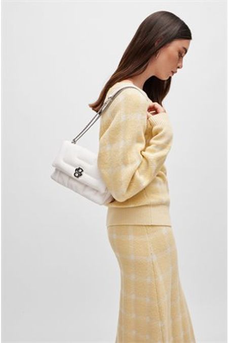 BOLSO BANDOLERA CON MONOGRAMA DOBLE MUJER