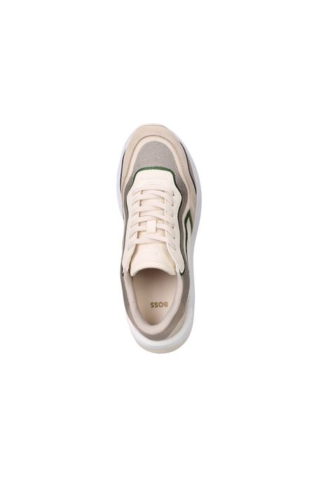 ZAPATILLAS CON CORDONES CON MALLA BORDADA MUJER