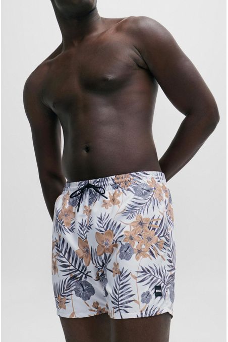 PANTALONES DE BAÑO CON FORRO Y ESTAMPADO HOMBRE