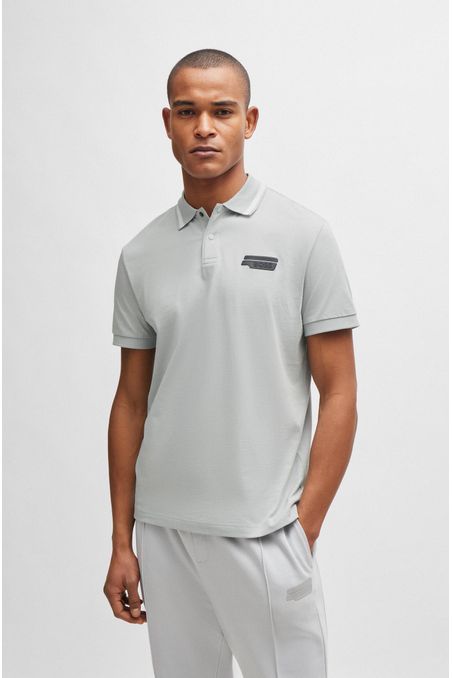 POLO PIQUÉ DE PUNTO DE ALGODÓN CON LOGO HOMBRE