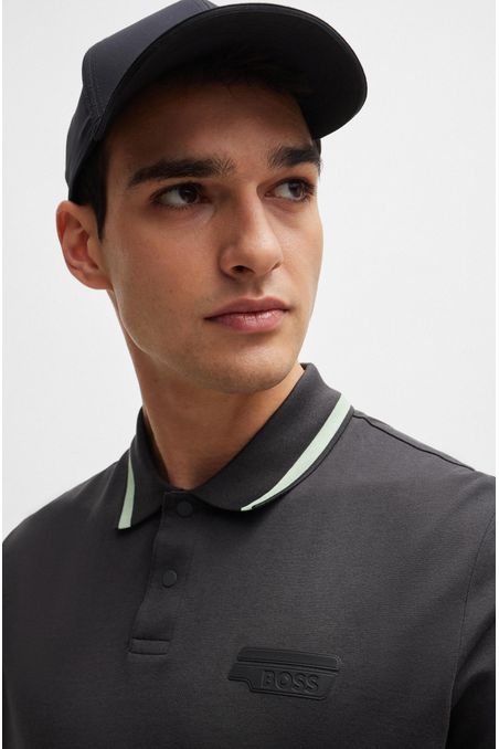 POLO PIQUÉ DE PUNTO DE ALGODÓN CON LOGO HOMBRE