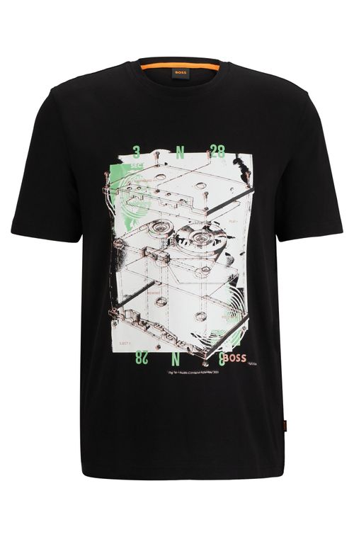 POLO EN PUNTO DE ALGODÓN CON ESTAMPADO HOMBRE