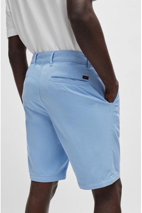 SHORTS SLIM FIT DE SARGA DE ALGODÓN ELÁSTICO HOMBRE