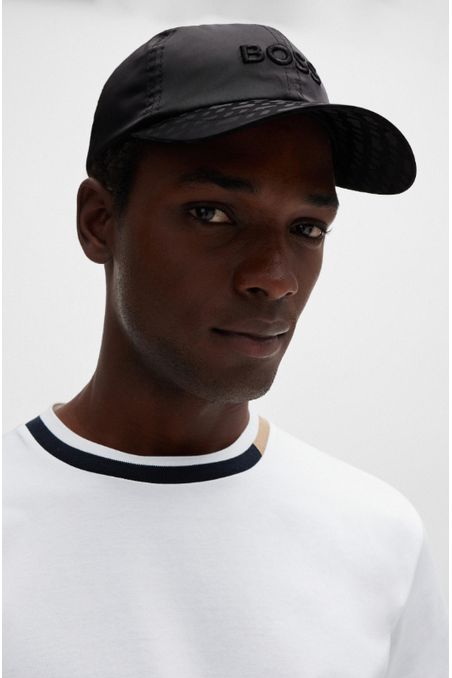 GORRA DE SATÉN CON LOGO BORDADO HOMBRE