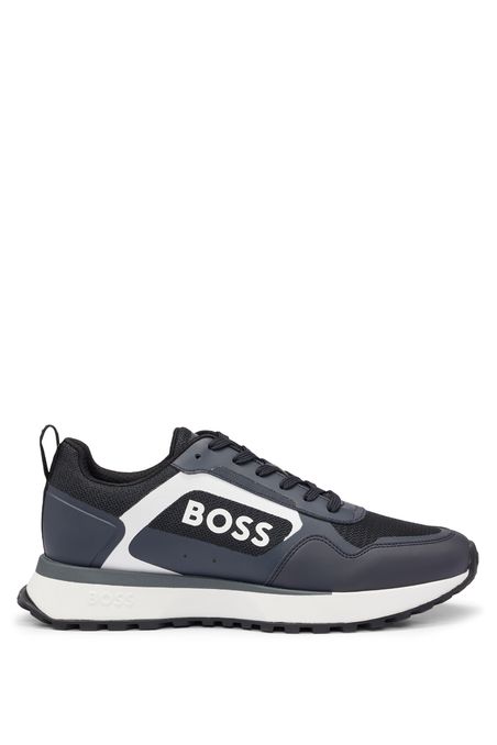 ZAPATILLAS EN MEZCLA DE MATERIALES CON PIEL SINTÉTICA HOMBRE