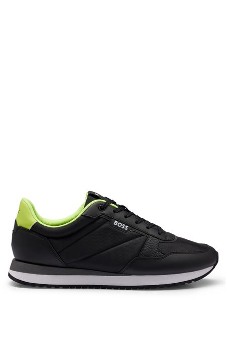 ZAPATILLAS DE MEZCLA DE MATERIALES CON DETALLES DE COLORES HOMBRE