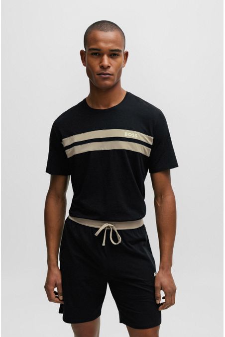 PIJAMA COMPLETA DE ALGODÓN CON LOGOS ESTAMPADOS HOMBRE