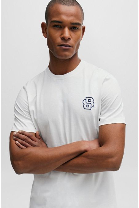 POLO REGULAR FIT EN PUNTO DE ALGODÓN CON MONOGRAMA DOBLE HOMBRE