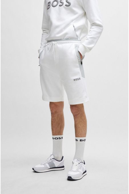 SHORTS REGULAR FIT DE ALGODÓN CON LOGO HOMBRE