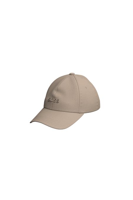 GORRA DE SARGA DE ALGODÓN CON PARCHE DE LOGO HOMBRE